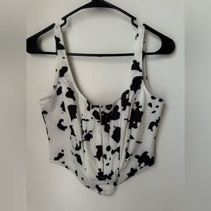 Cow Print Corset Top